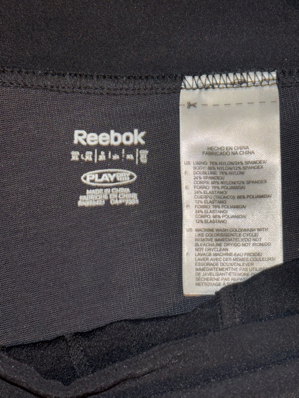 Reebok Black EasyTone Capris - Picture 4 of 7